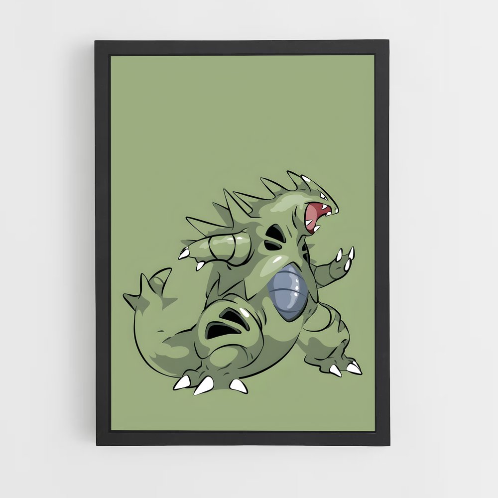 Poster Tyranitar Cartoon – affiche Pokemon (vue 2)