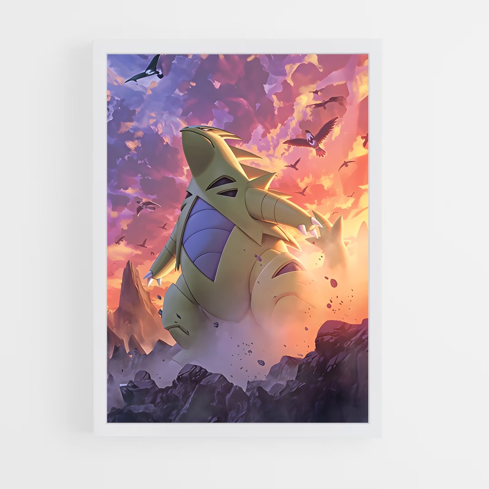 Poster Tyranitar en Montagne – affiche Pokemon (vue 3)