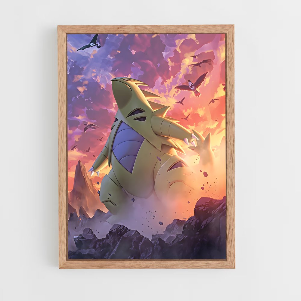 Poster Tyranitar en Montagne – affiche Pokemon (vue 4)
