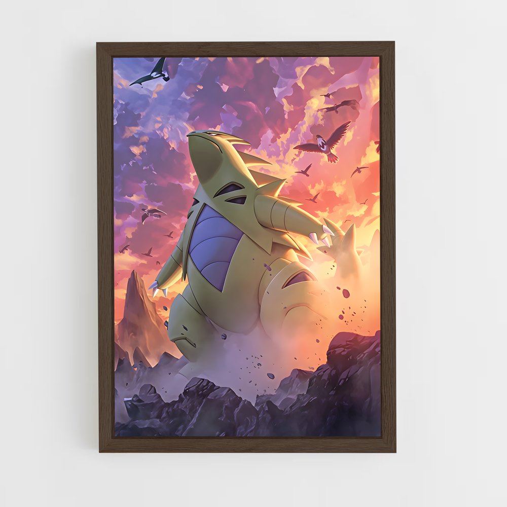 Poster Tyranitar en Montagne – affiche Pokemon (vue 5)
