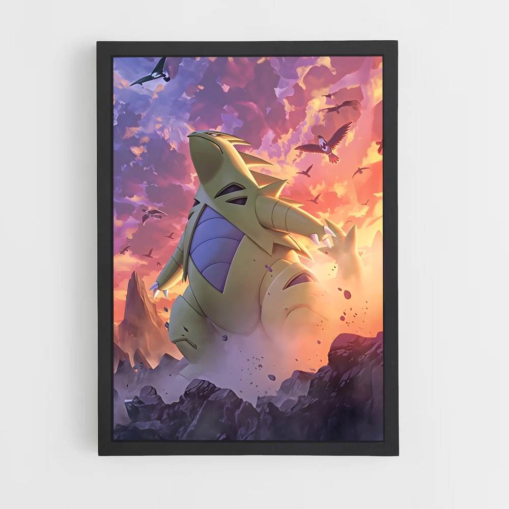 Poster Tyranitar en Montagne – affiche Pokemon (vue 2)