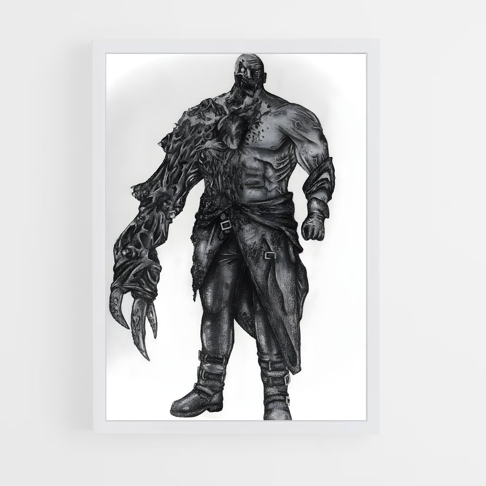 Poster Le Tyran au Couteau – affiche Resident Evil (vue 3)