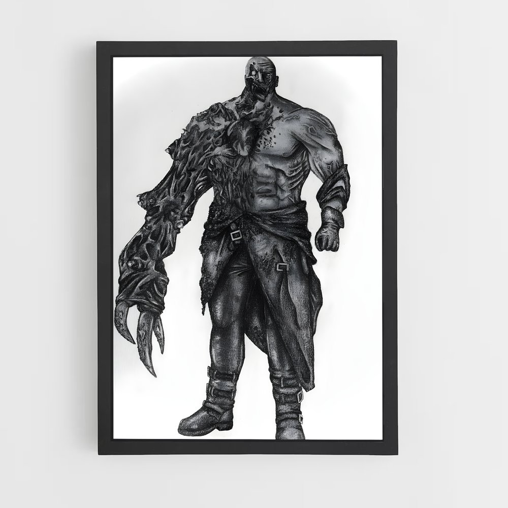 Poster Le Tyran au Couteau – affiche Resident Evil (vue 2)