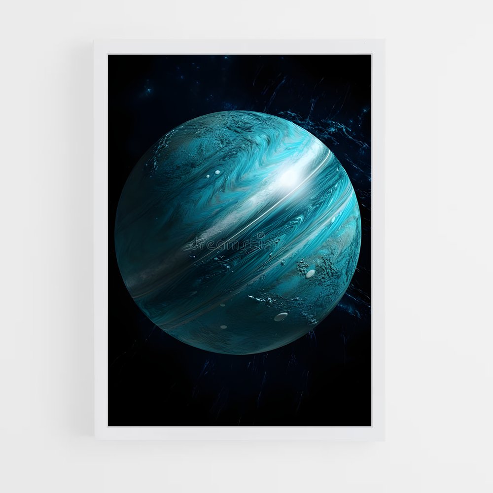 Poster Uranus Éblouissant – affiche Système solaire (vue 3)