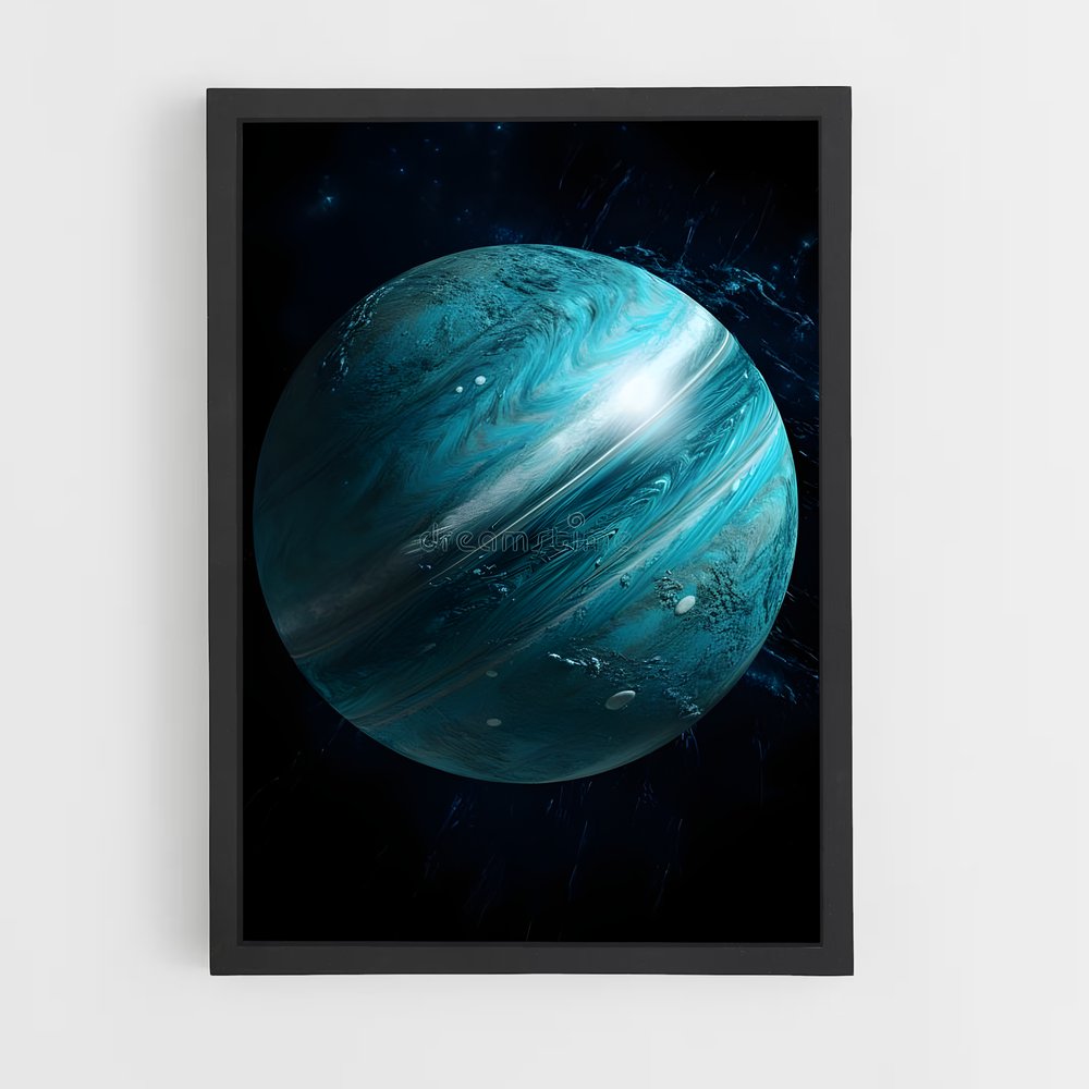 Poster Uranus Éblouissant – affiche Système solaire (vue 2)