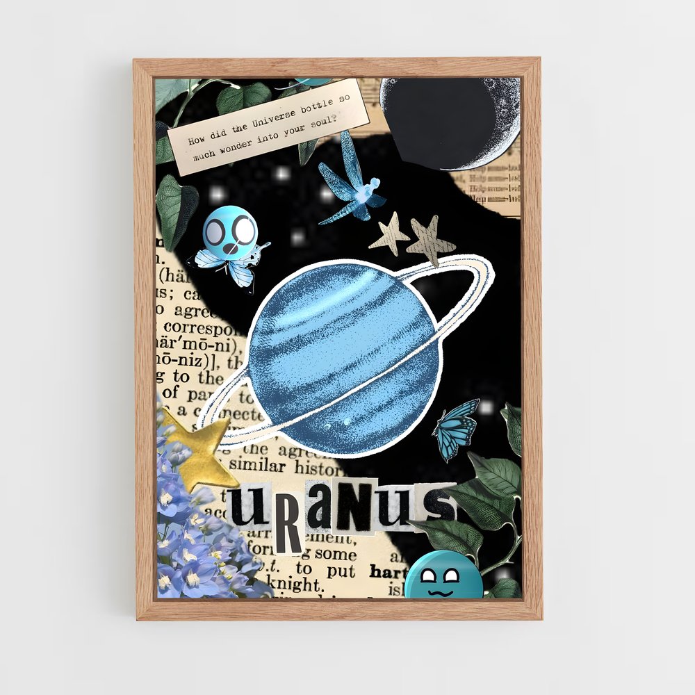 Poster Uranus en Fleurs – affiche Système solaire (vue 4)