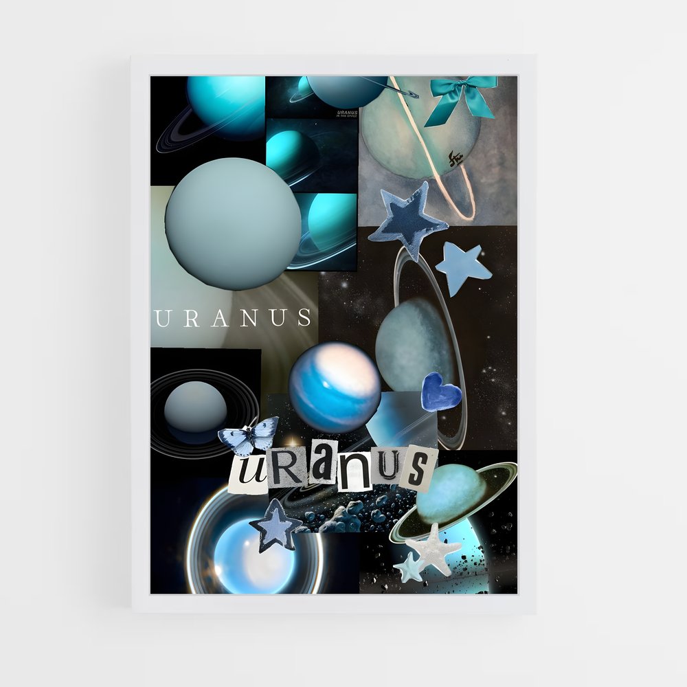 Poster Ciel d'Uranus – affiche Système solaire (vue 3)