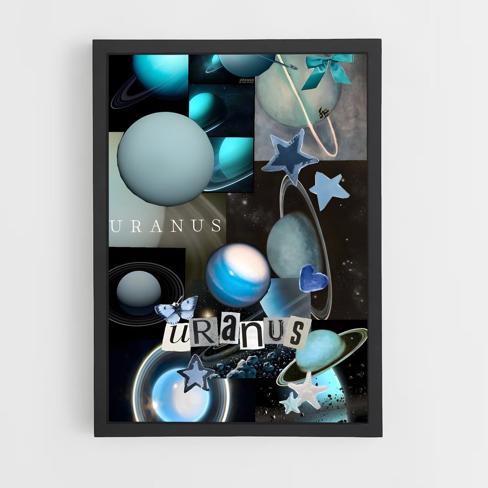 Poster Ciel d'Uranus – affiche Système solaire (vue 2)