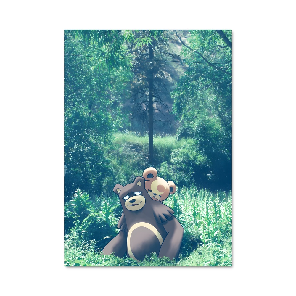Poster Ursaring en Paix – affiche Pokemon
