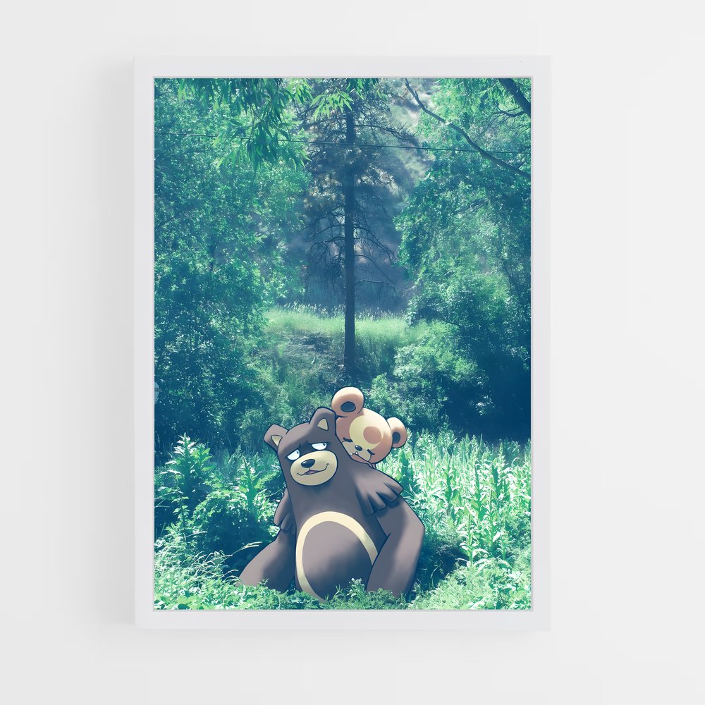 Poster Ursaring en Paix – affiche Pokemon (vue 3)