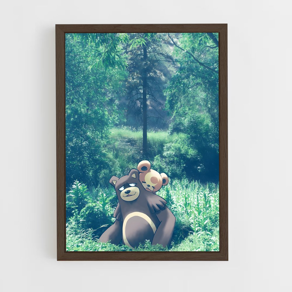 Poster Ursaring en Paix – affiche Pokemon (vue 5)