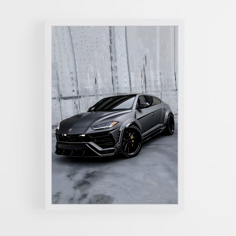 Poster Urus Noir Automobile Style élégant – affiche Lamborghini (vue 3)