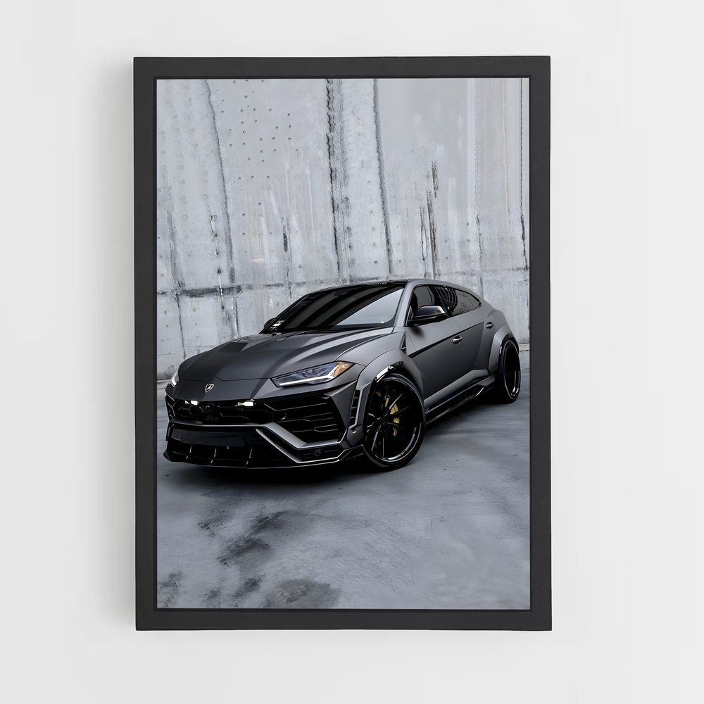 Poster Urus Noir Automobile Style élégant – affiche Lamborghini (vue 2)