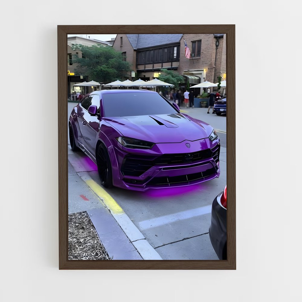 Poster Urus violette – affiche Lamborghini (vue 5)