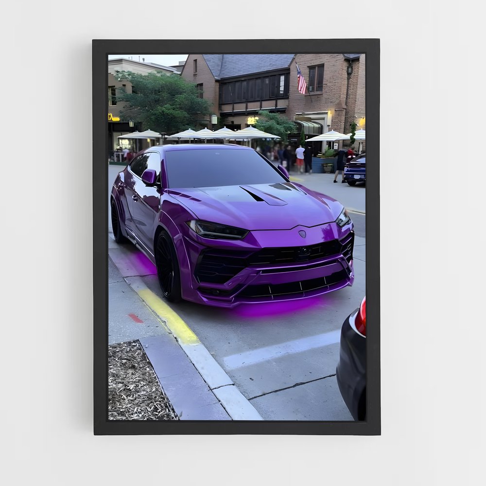 Poster Urus violette – affiche Lamborghini (vue 2)