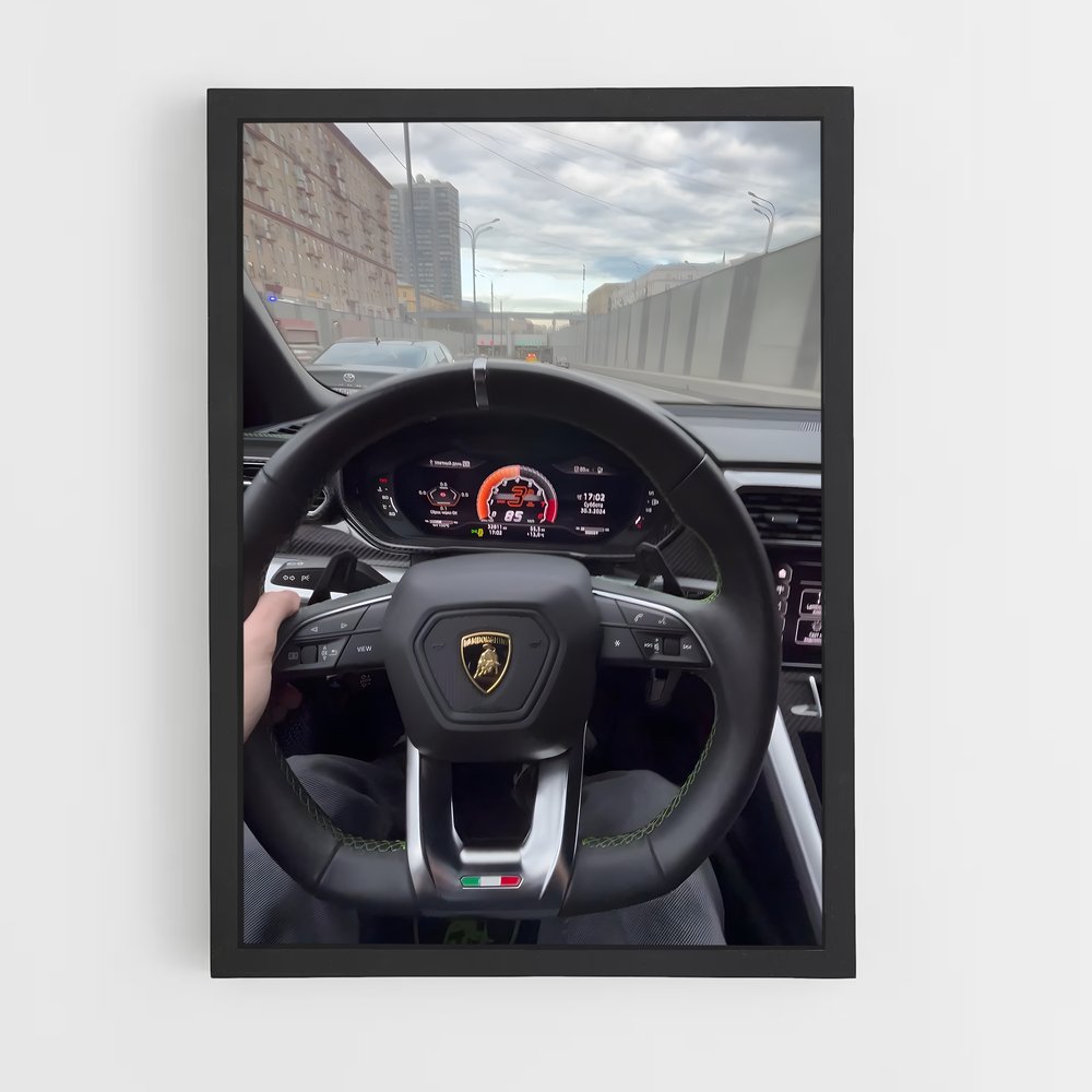 Poster Pilote de L’Aventure – affiche Lamborghini (vue 2)