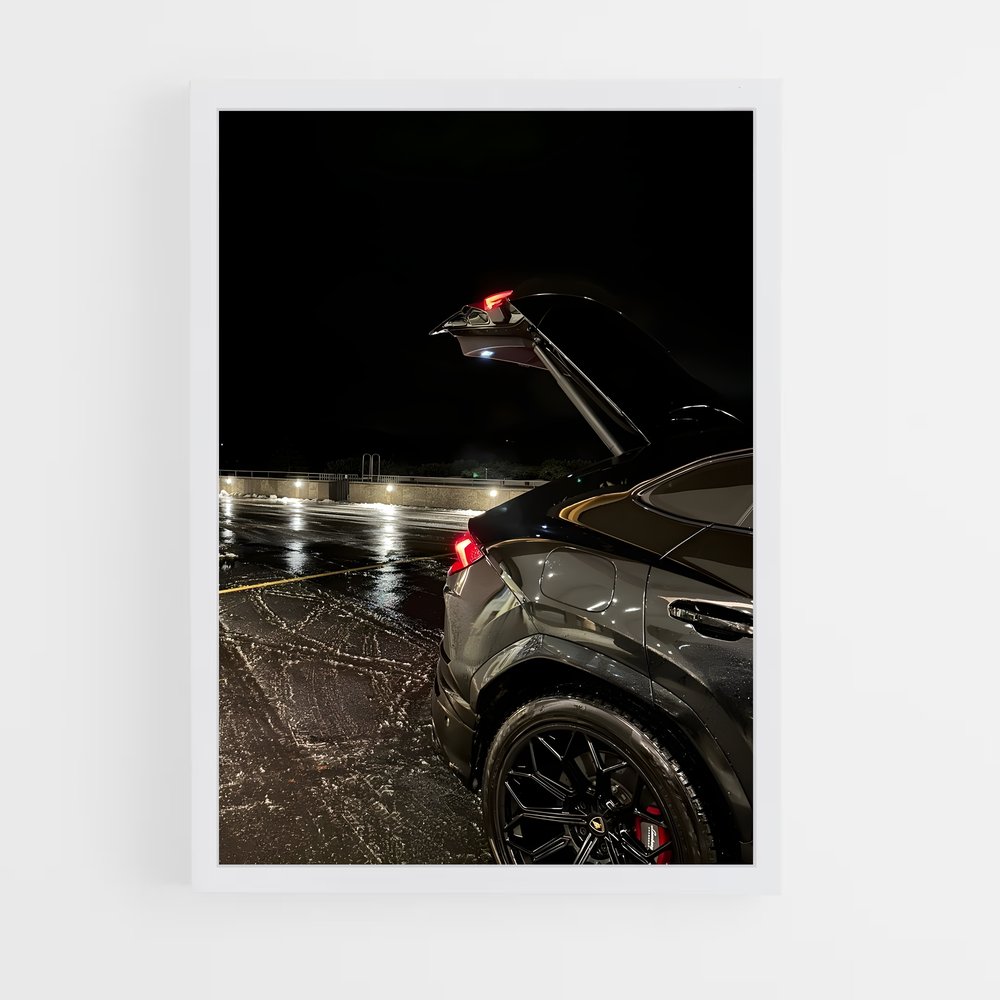 Poster Nuit Pluvieuse – affiche Lamborghini (vue 3)