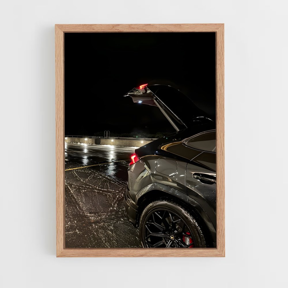 Poster Nuit Pluvieuse – affiche Lamborghini (vue 4)