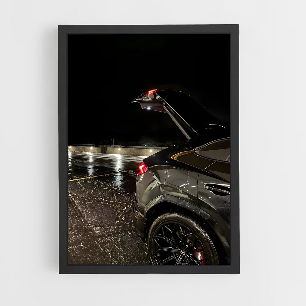 Poster Nuit Pluvieuse – affiche Lamborghini (vue 2)