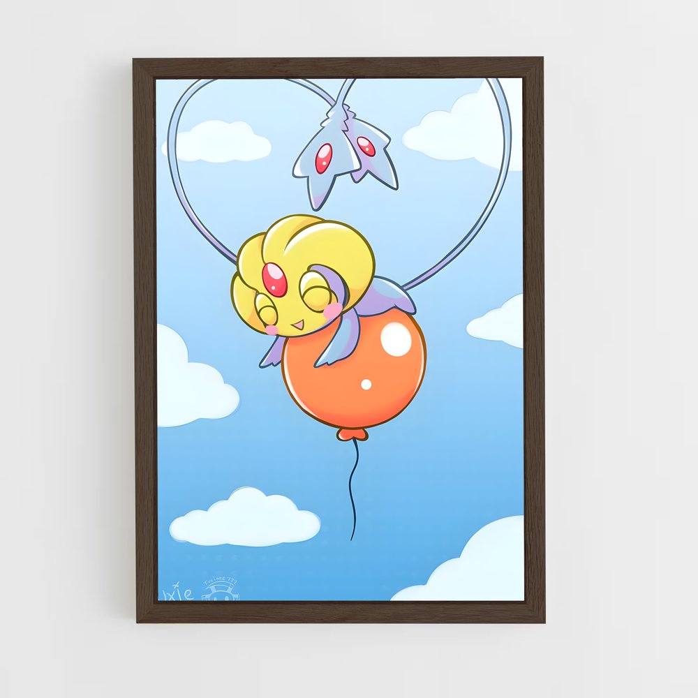 Poster Uxie en Vol – affiche Pokemon (vue 5)