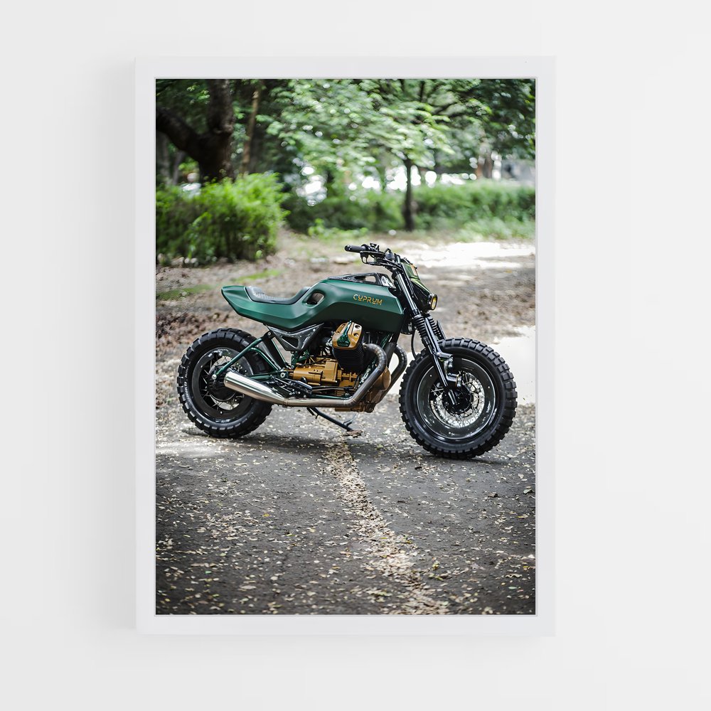 Poster Road Trip Vert – affiche Moto Guzzi (vue 3)