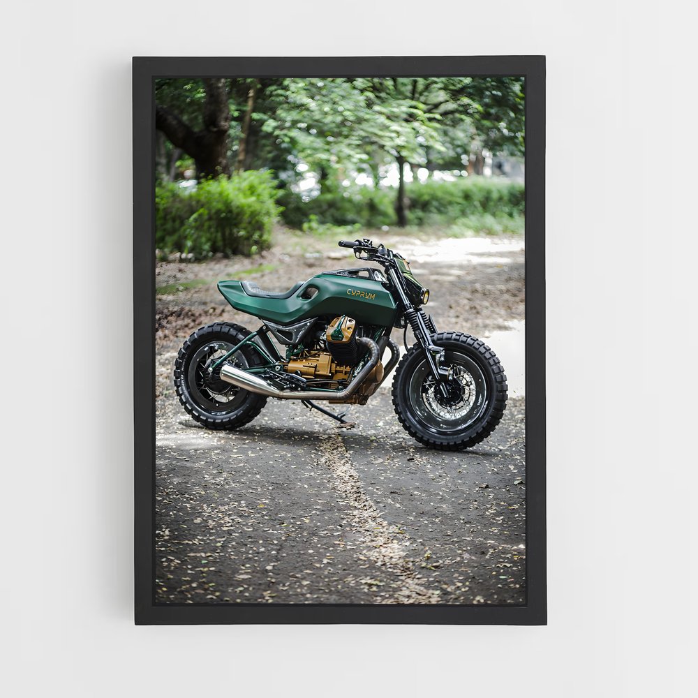 Poster Road Trip Vert – affiche Moto Guzzi (vue 2)