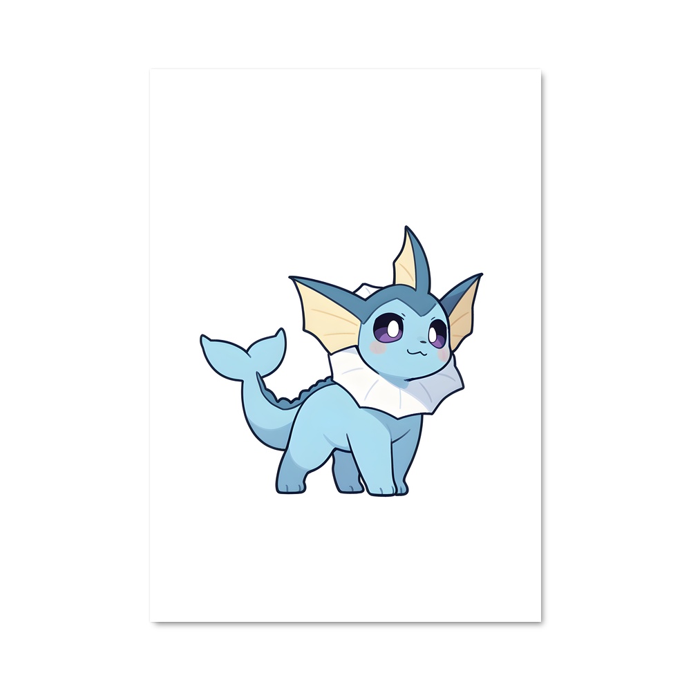 Poster Vaporeon Éclat d'Eau – affiche Pokemon