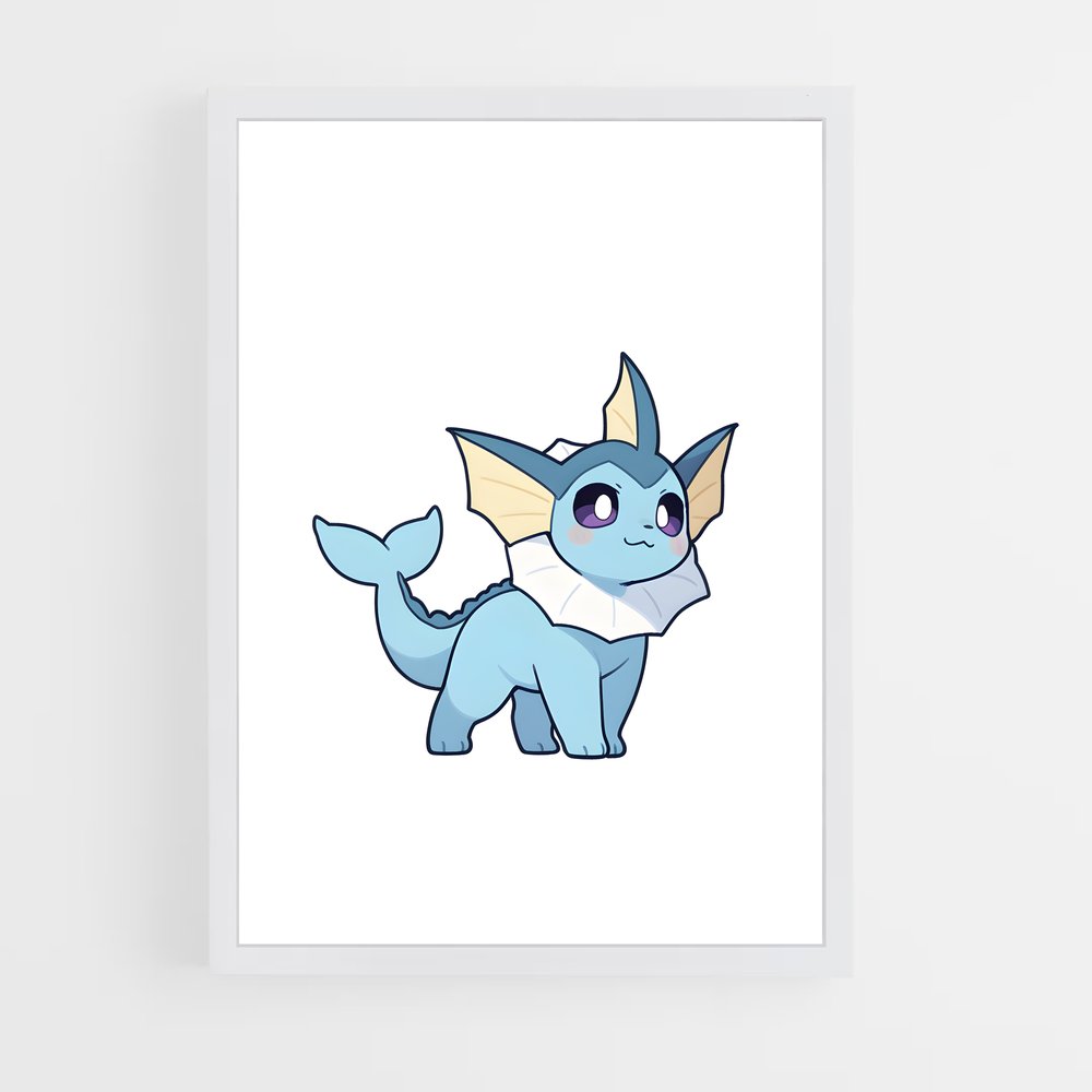 Poster Vaporeon Éclat d'Eau – affiche Pokemon (vue 3)