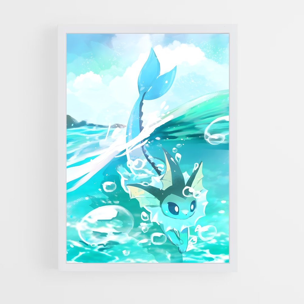 Poster Vaporeon et l'Océan Magique – affiche Pokemon (vue 3)