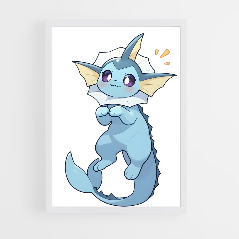Poster Vaporeon Joyeux – affiche Pokemon (vue 3)