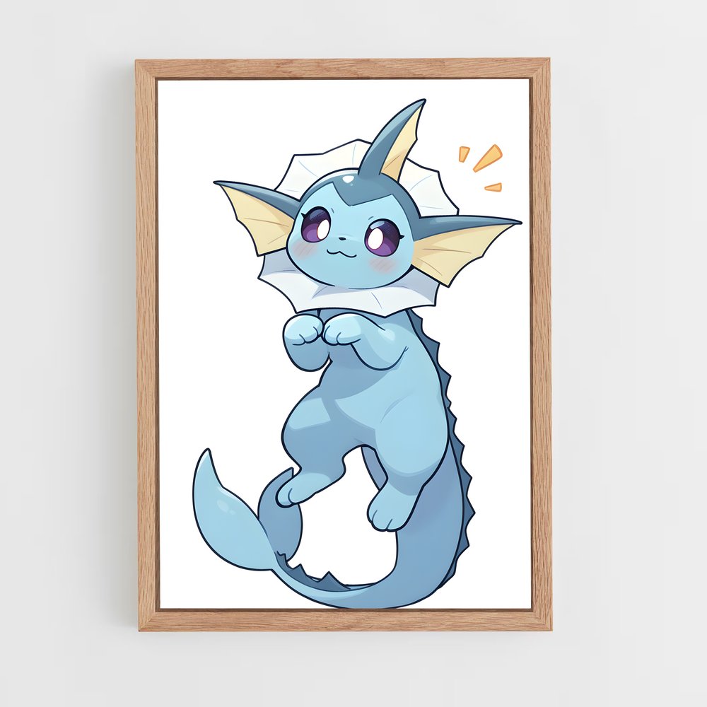 Poster Vaporeon Joyeux – affiche Pokemon (vue 4)
