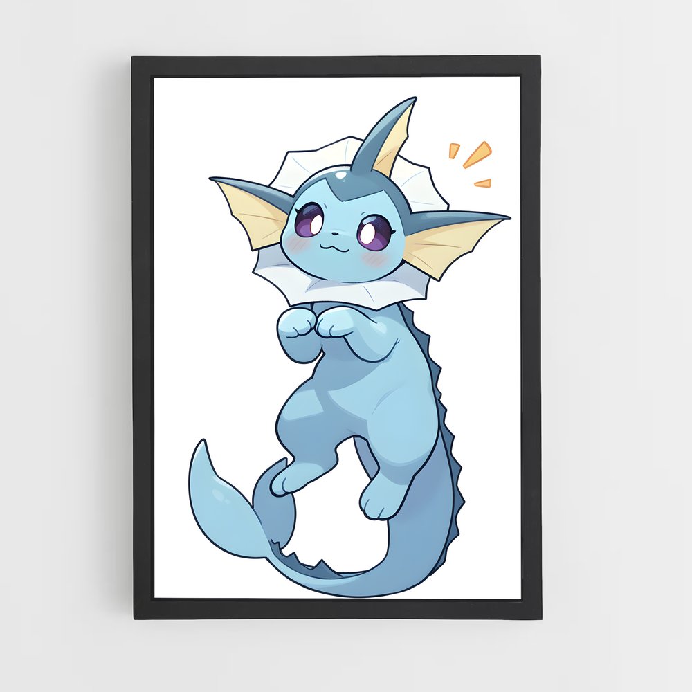 Poster Vaporeon Joyeux – affiche Pokemon (vue 2)