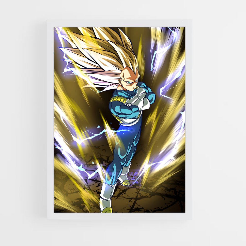 Poster Vegeta Saiyan – affiche Dragon ball fighterz (vue 3)