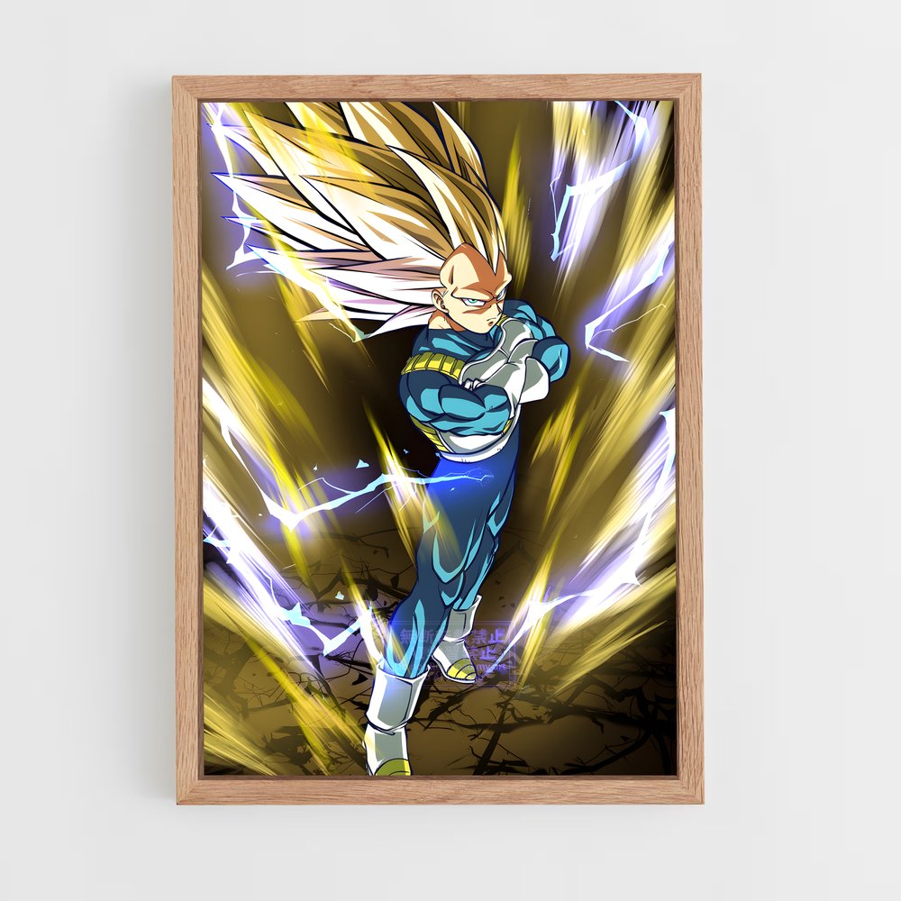 Poster Vegeta Saiyan – affiche Dragon ball fighterz (vue 4)