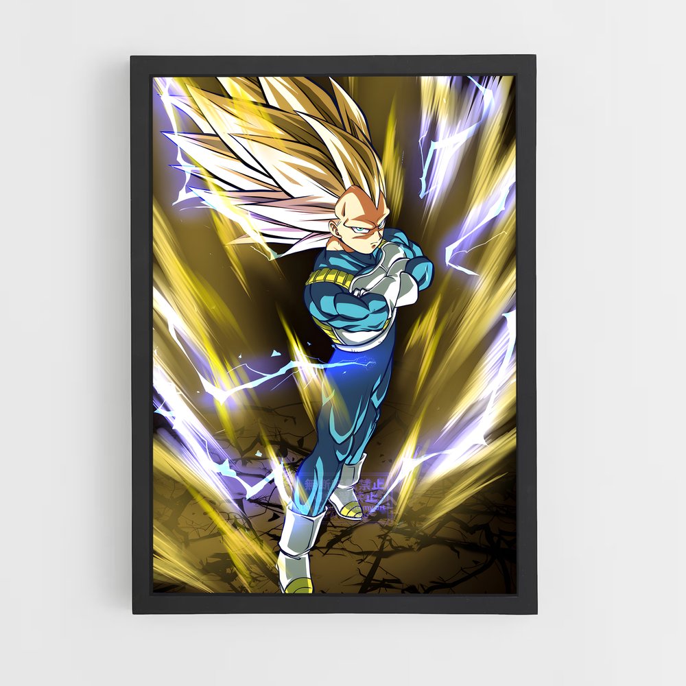 Poster Vegeta Saiyan – affiche Dragon ball fighterz (vue 2)