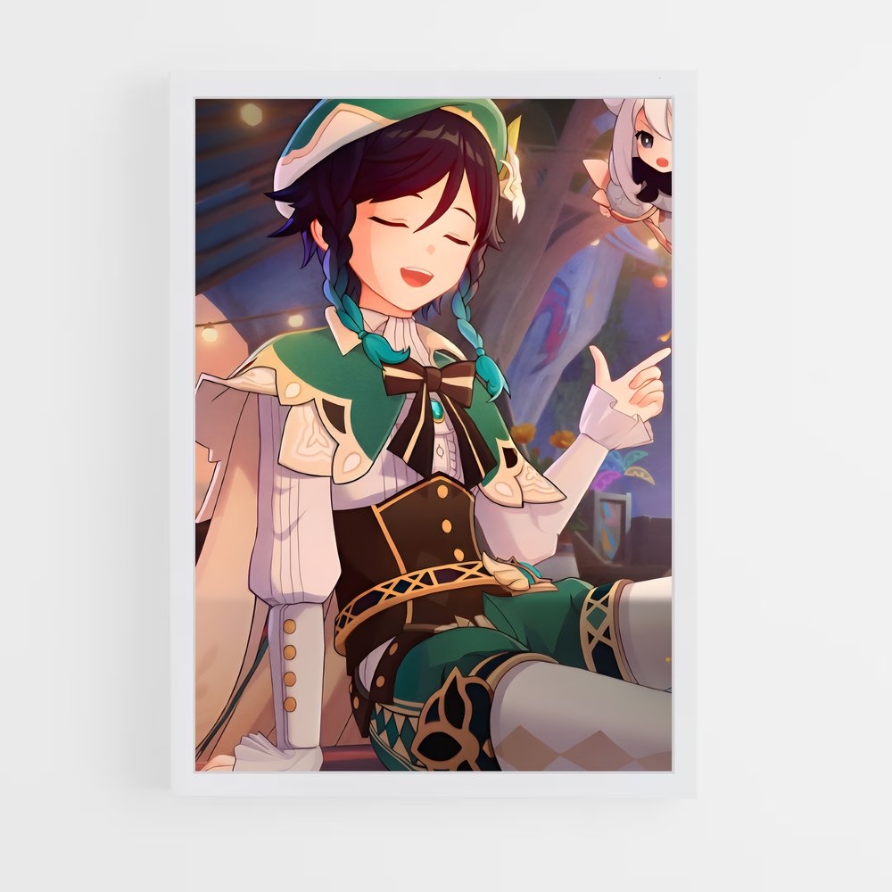 Poster Chat et Chic – affiche Genshin impact (vue 3)
