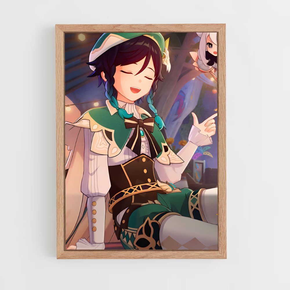 Poster Chat et Chic – affiche Genshin impact (vue 4)