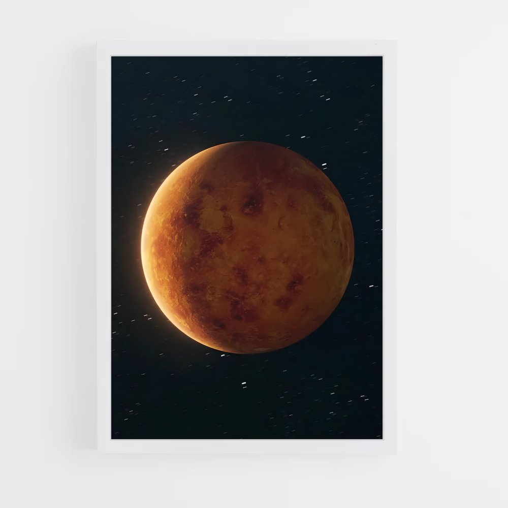 Poster Lune Écarlate – affiche Système solaire (vue 3)