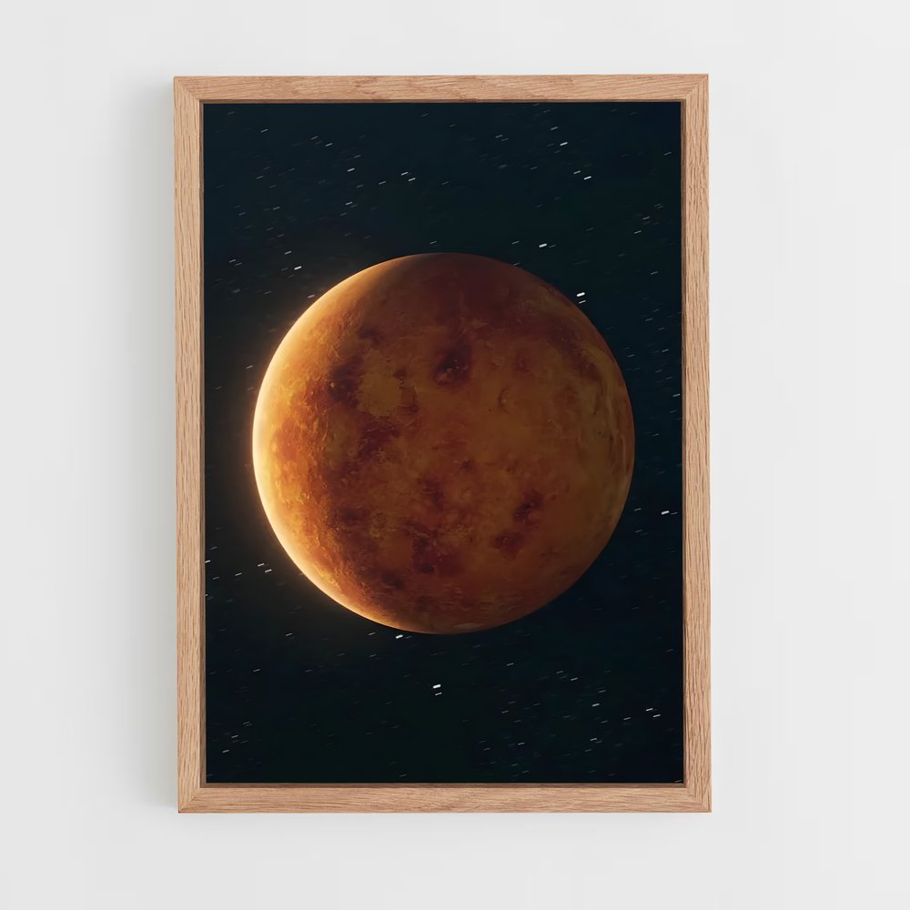 Poster Lune Écarlate – affiche Système solaire (vue 4)