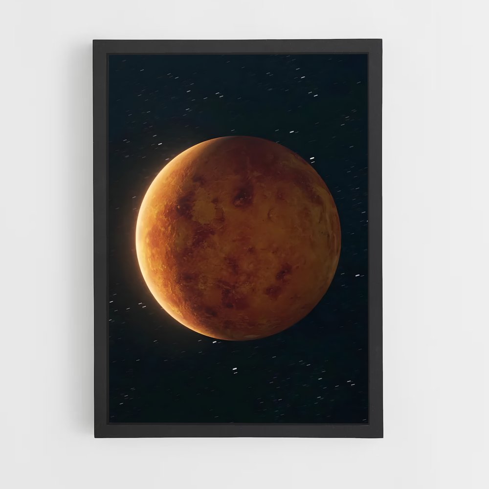 Poster Lune Écarlate – affiche Système solaire (vue 2)