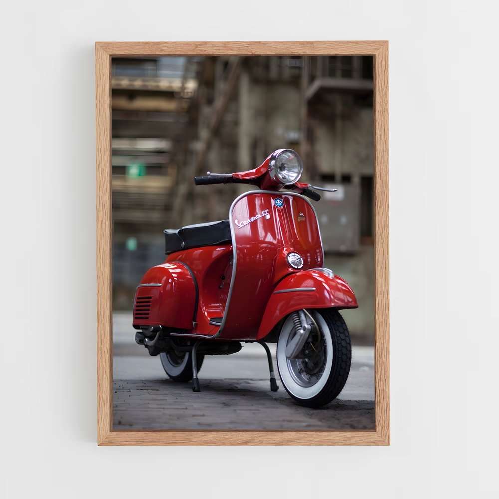 Poster Vespa Rouge Passion (vue 4)