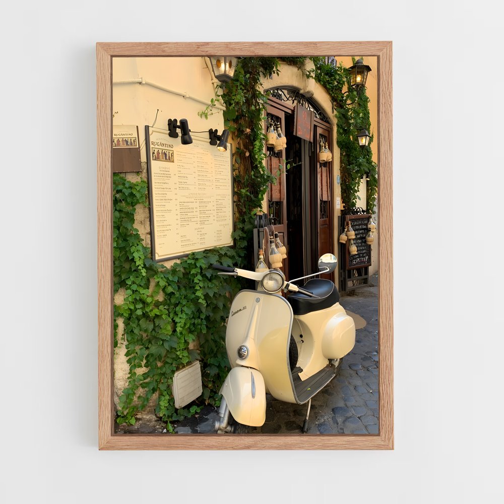 Poster Vespa Blanc (vue 4)