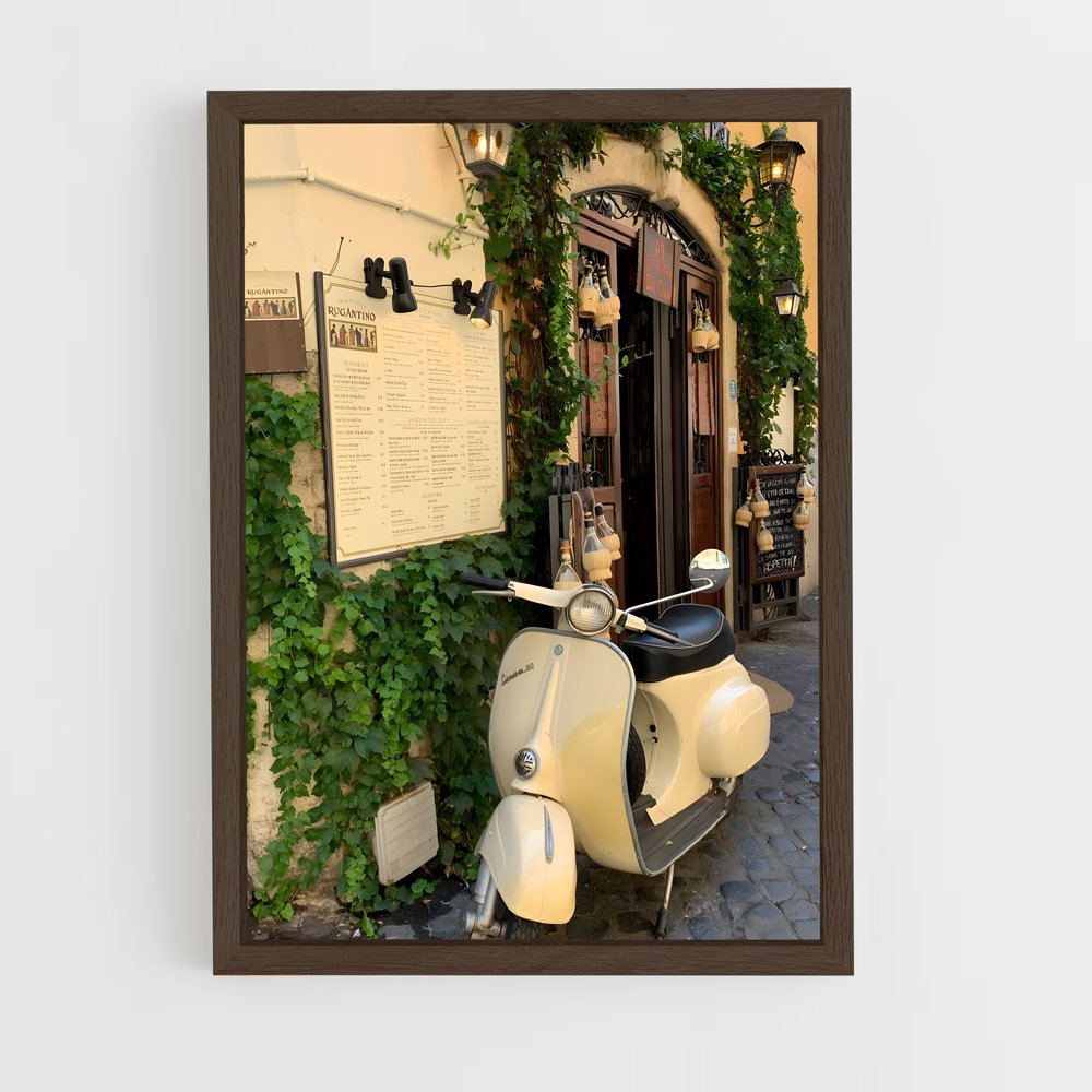 Poster Vespa Blanc (vue 5)