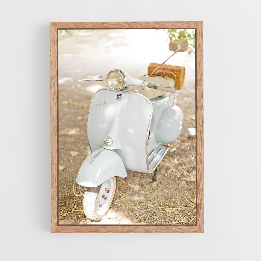 Poster Vespa Bleu Électrique (vue 4)