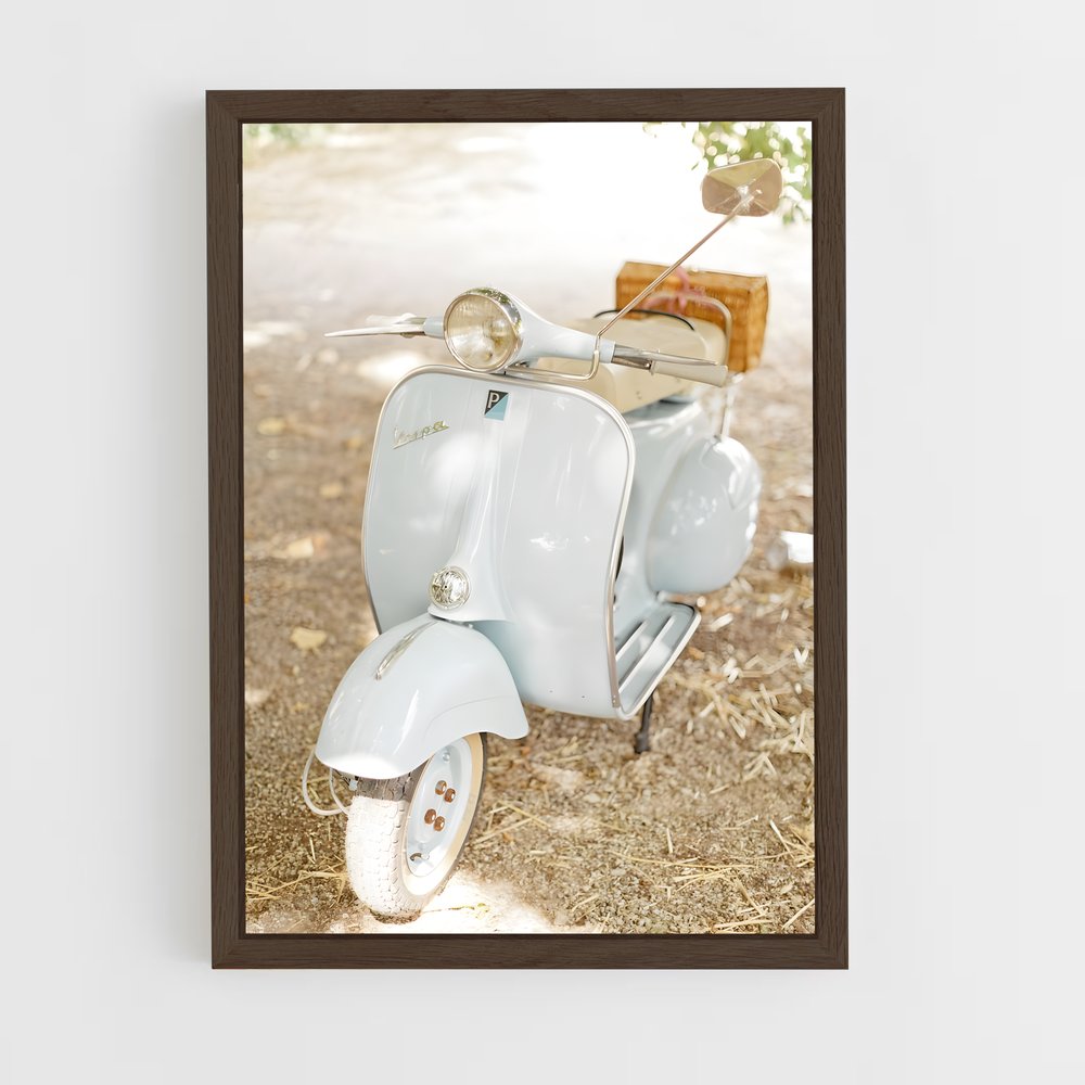 Poster Vespa Bleu Électrique (vue 5)
