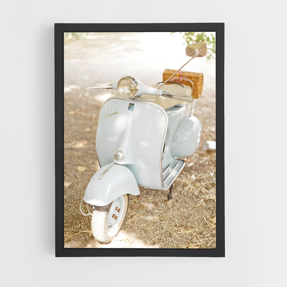 Poster Vespa Bleu Électrique (vue 2)