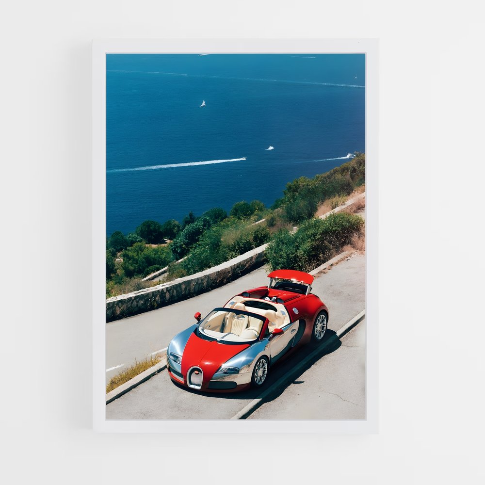 Poster Veyron Toute – affiche Bugatti (vue 3)