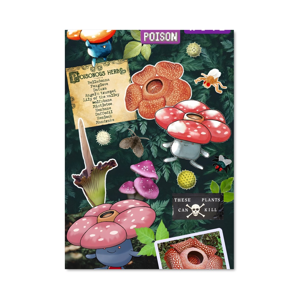 Poster Champignon Mystique – affiche Pokemon
