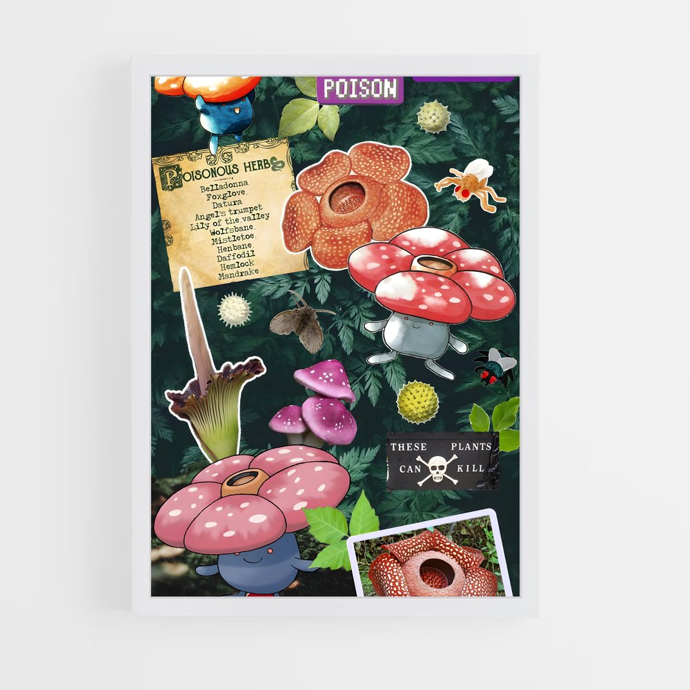 Poster Champignon Mystique – affiche Pokemon (vue 3)