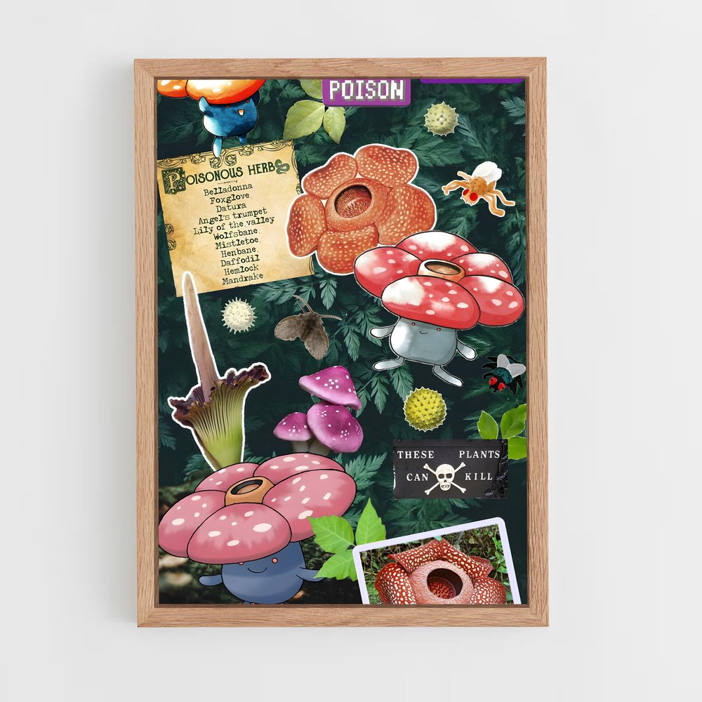 Poster Champignon Mystique – affiche Pokemon (vue 4)